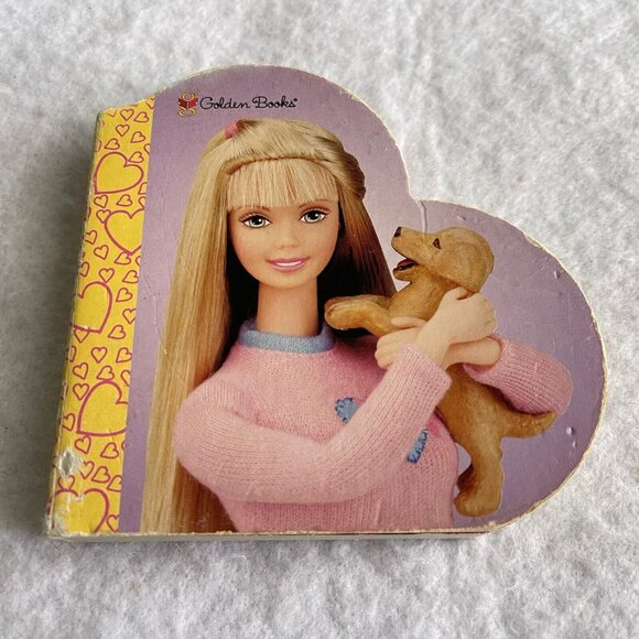 Barbie A Shaped Little Nugget Golden Book I Love Puppies 2000 Julie Barkan - Picture 1 of 12